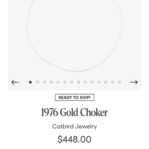 Catbird 1976 choker 14-16.75” 14k - Picture 2 of 9